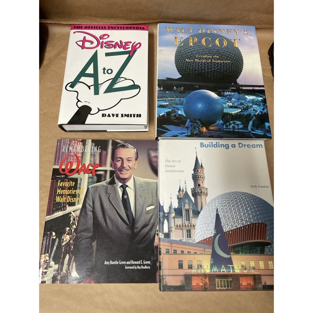 Disney Parks & History Coffee Table Books Lot of 4 EPCOT Walt Disney